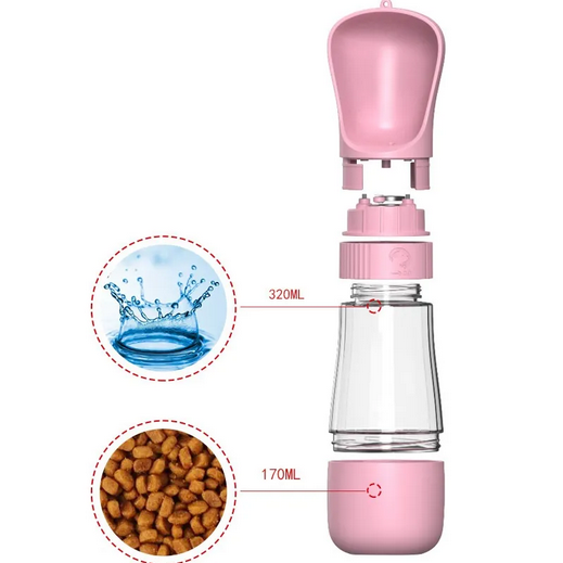 Portable 2-in-1 Pet Water Bottle
