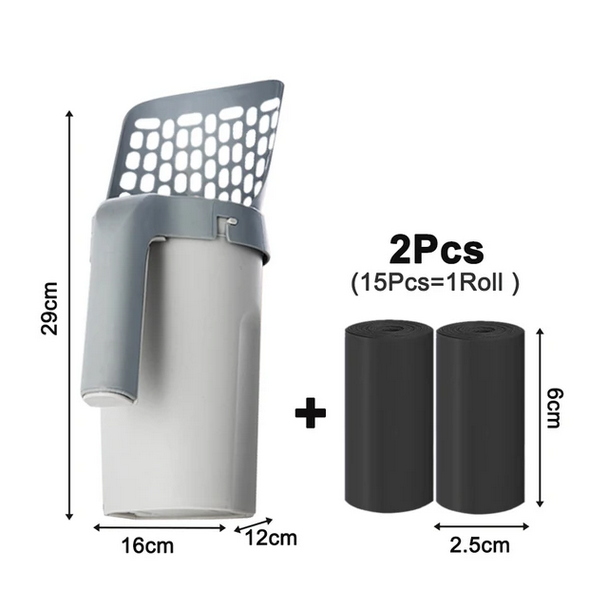 Cat Litter Shovel Scoop + Garbage Bag Refills