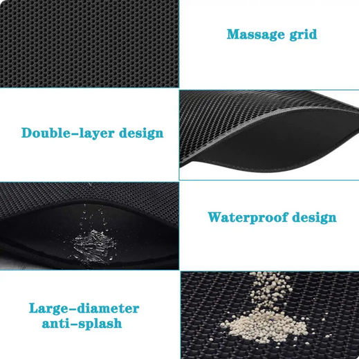 Cat Litter Mat - Waterproof, Double-Layer, Skidproof